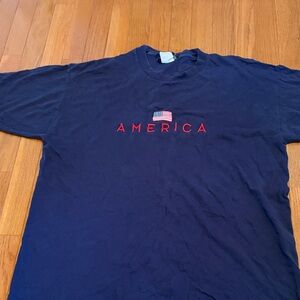 Unisex Navy Blue 'America' T-Shirt